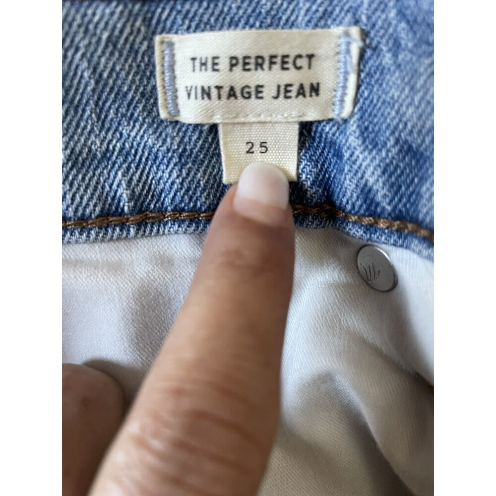 Madewell The Perfect Vintage Jean Ripped Knee Size 25 - Picture 7 of 12
